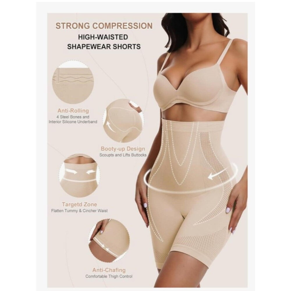 Sarin Mathews Womens Seamless Shaping Tummy Control Shorts Size M/L